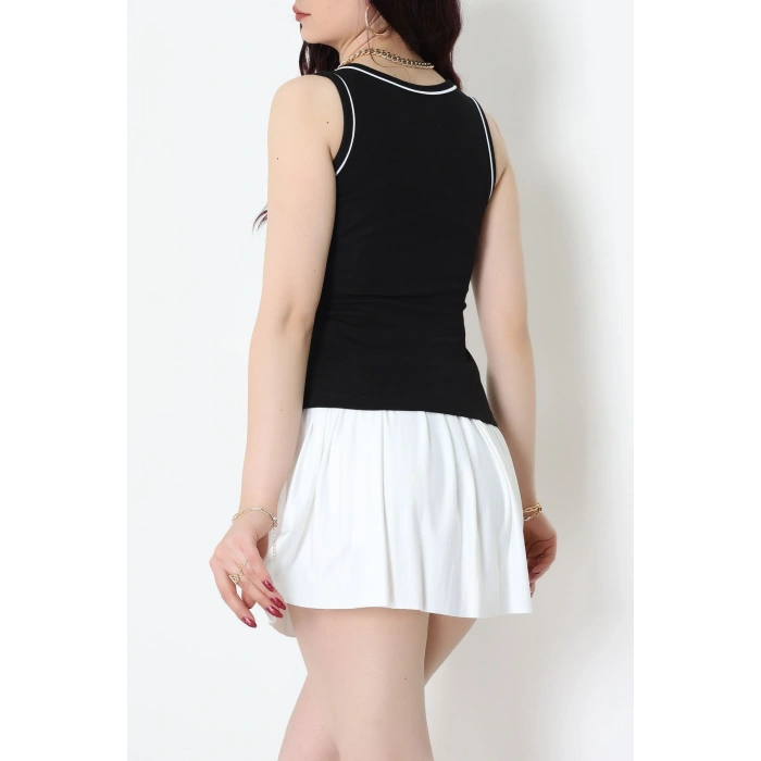 Biye Garnili Kare Yaka Atlet Siyah - 21870.200.