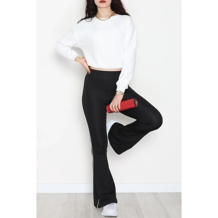 Biyeli İspanyol Paça Dalgıç Tayt Siyah - 52083.1098.