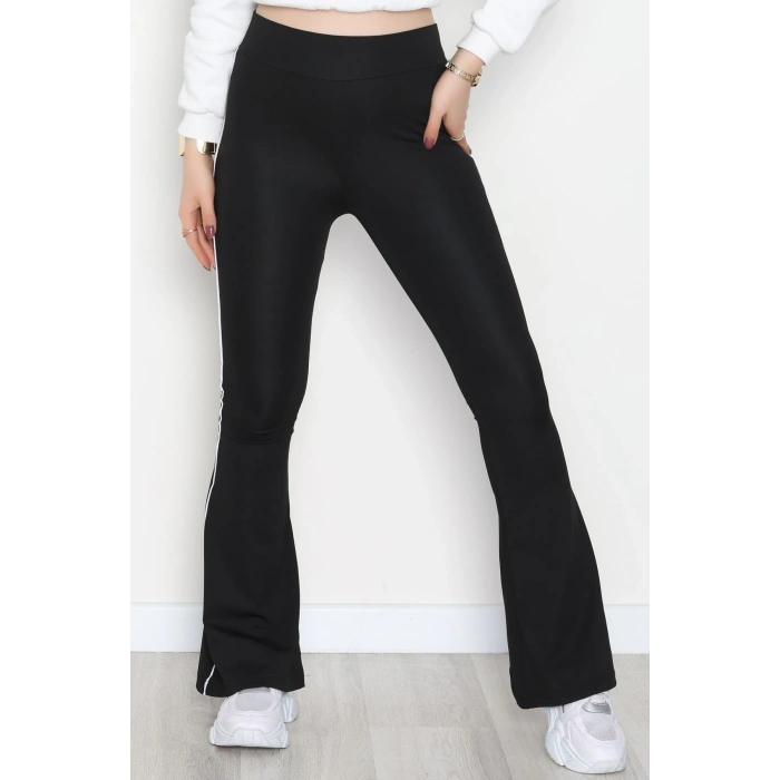 Biyeli İspanyol Paça Dalgıç Tayt Siyah - 52083.1098.