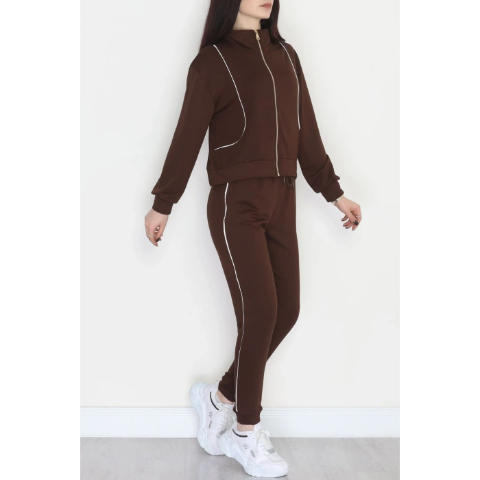 Biyeli Modal Kumaş Takım Kahve - 4124.1247.