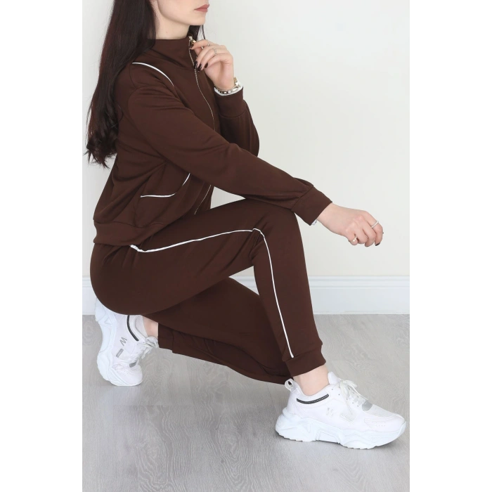 Biyeli Modal Kumaş Takım Kahve - 4124.1247.