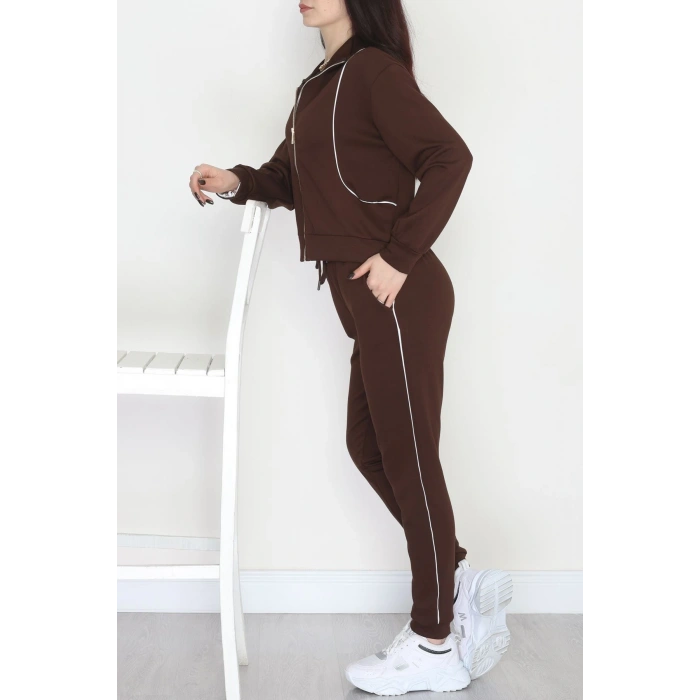 Biyeli Modal Kumaş Takım Kahve - 4124.1247.