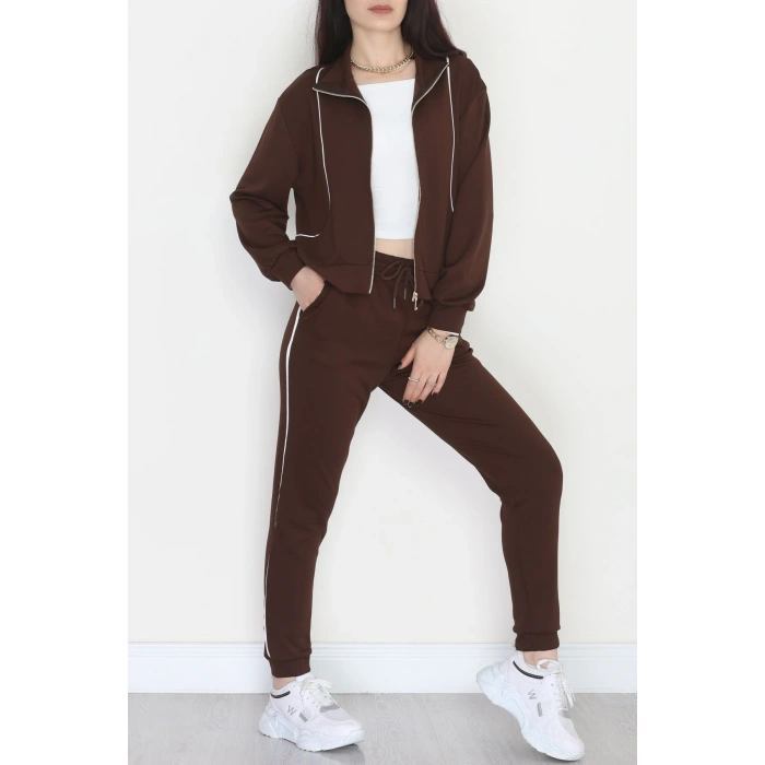 Biyeli Modal Kumaş Takım Kahve - 4124.1247.