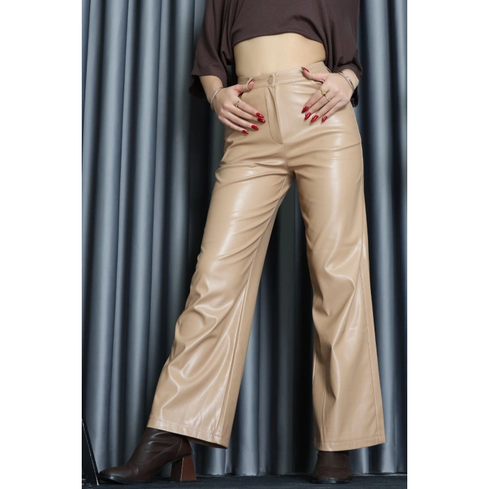 Bol Paça Deri Pantolon Camel - 50228.1995.