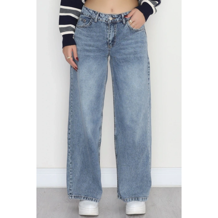 Bol Paça Kot Pantolon Mavi - 31589.1904.