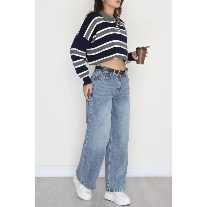 Bol Paça Kot Pantolon Mavi - 31589.1904.