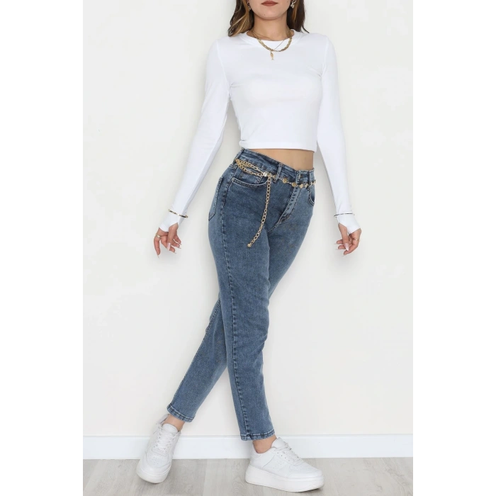 Boyfriend Kot Pantolon Açıkmavi - 42360.1431.