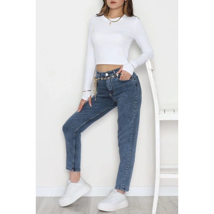 Boyfriend Kot Pantolon Açıkmavi - 42360.1431.