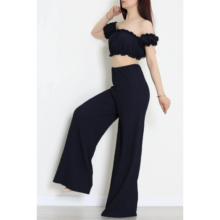 Bubble Crop İkili Takım Lacivert - 32240.1857.