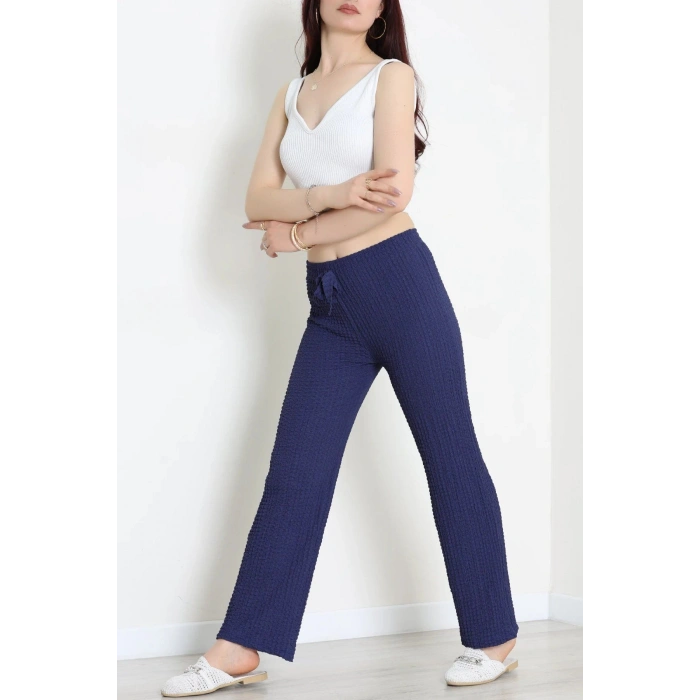 Bubble Kumaş Lastikli Pantolon İndigo - 71236.107.
