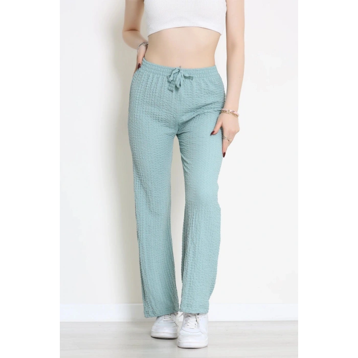 Bubble Kumaş Lastikli Pantolon Mint - 71236.107.