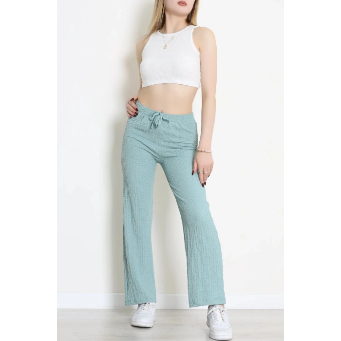 Bubble Kumaş Lastikli Pantolon Mint - 71236.107.
