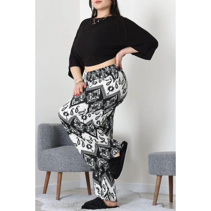 Bürümcük Büyük Beden Alt Beyazsiyah - 52127.1567.