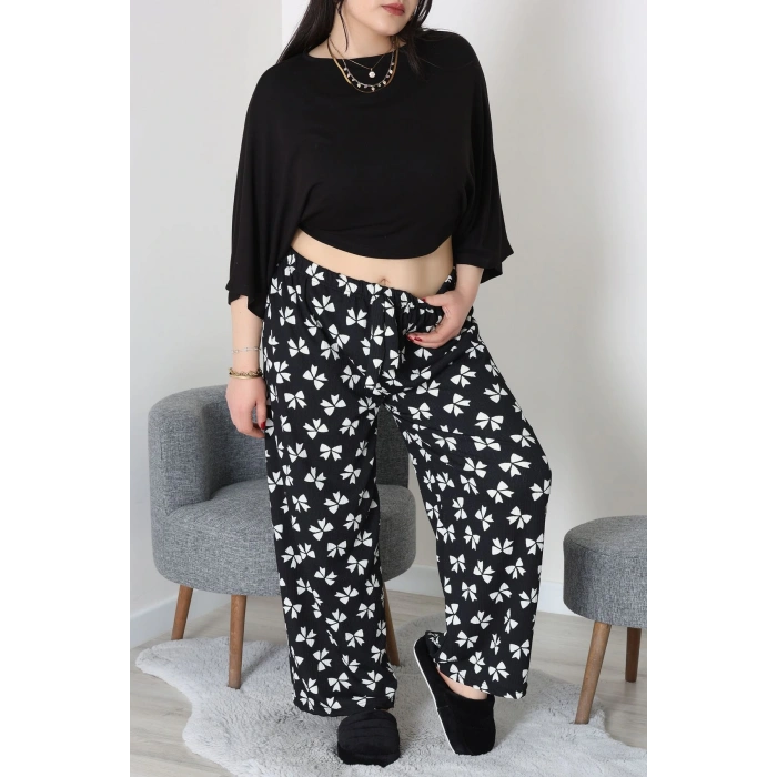 Bürümcük Büyük Beden Alt Siyahbeyaz - 52127.1567.