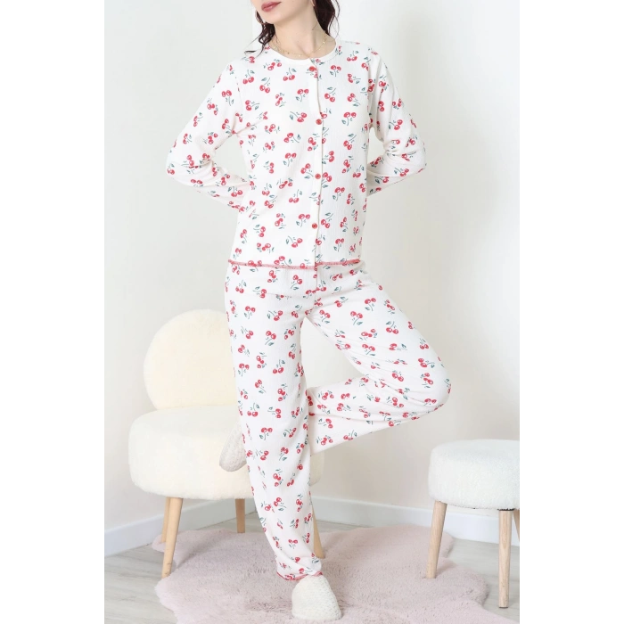 Bürümcük Pijama Takımı Krem - 123.1287.