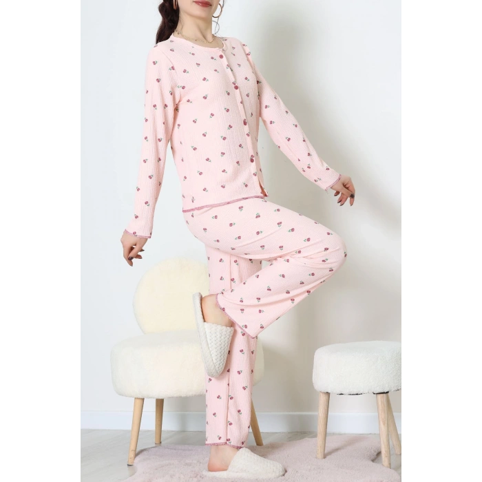 Bürümcük Pijama Takımı Pudra - 123.1287.