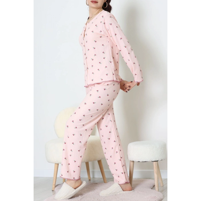 Bürümcük Pijama Takımı Pudra - 123.1287.