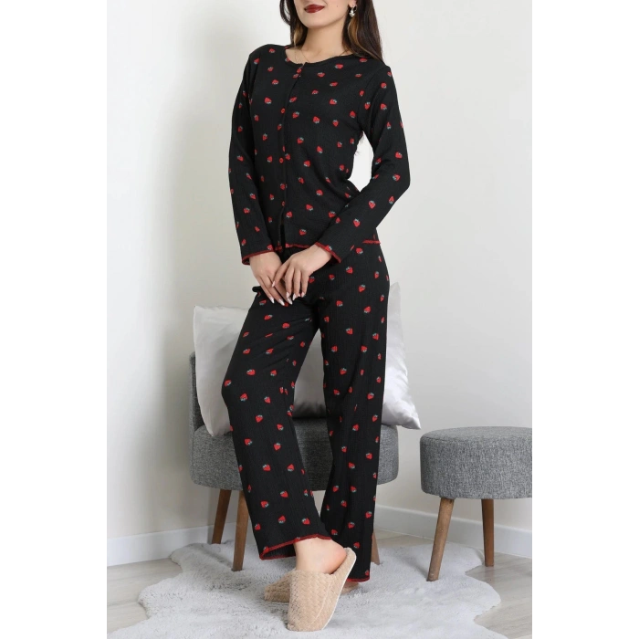Bürümcük Pijama Takımı Siyahçilek - 123.1287.
