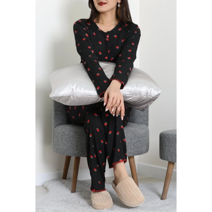 Bürümcük Pijama Takımı Siyahçilek - 123.1287.