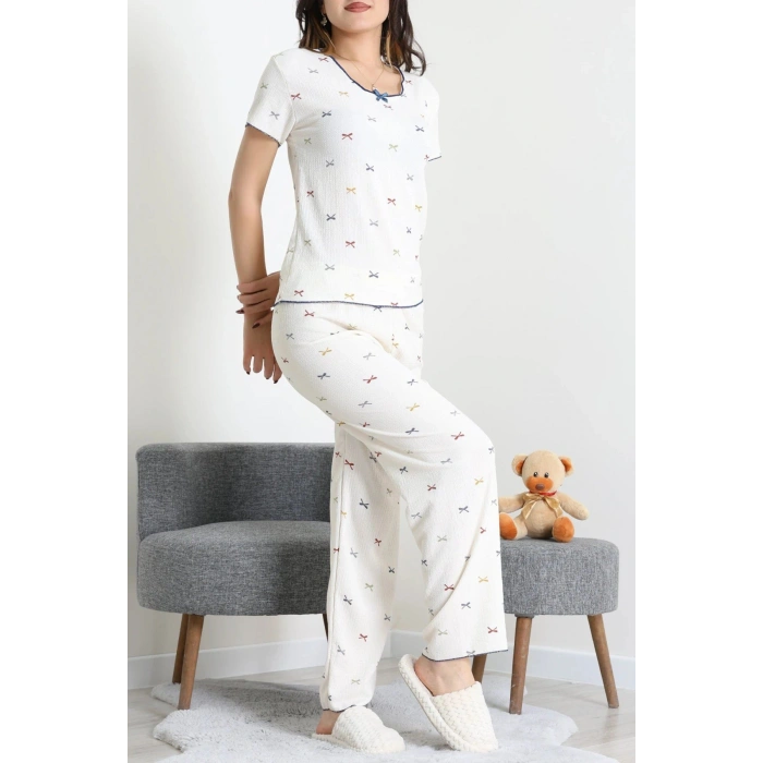 Bürümcük V Yaka Pijama Takımı Karışıkfiyonk - 126.1287.