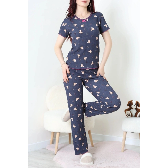 Bürümcük V Yaka Pijama Takımı Laciayı - 126.1287.