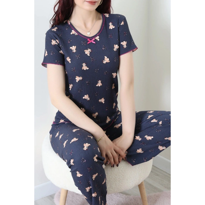 Bürümcük V Yaka Pijama Takımı Laciayı - 126.1287.