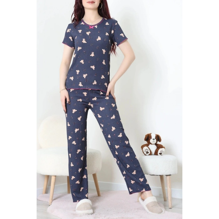 Bürümcük V Yaka Pijama Takımı Laciayı - 126.1287.