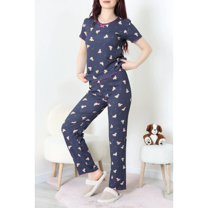 Bürümcük V Yaka Pijama Takımı Laciayı - 126.1287.