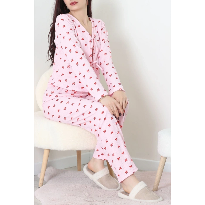 Bürümcük V Yaka Takım Pembefiyonk - 121.1287.