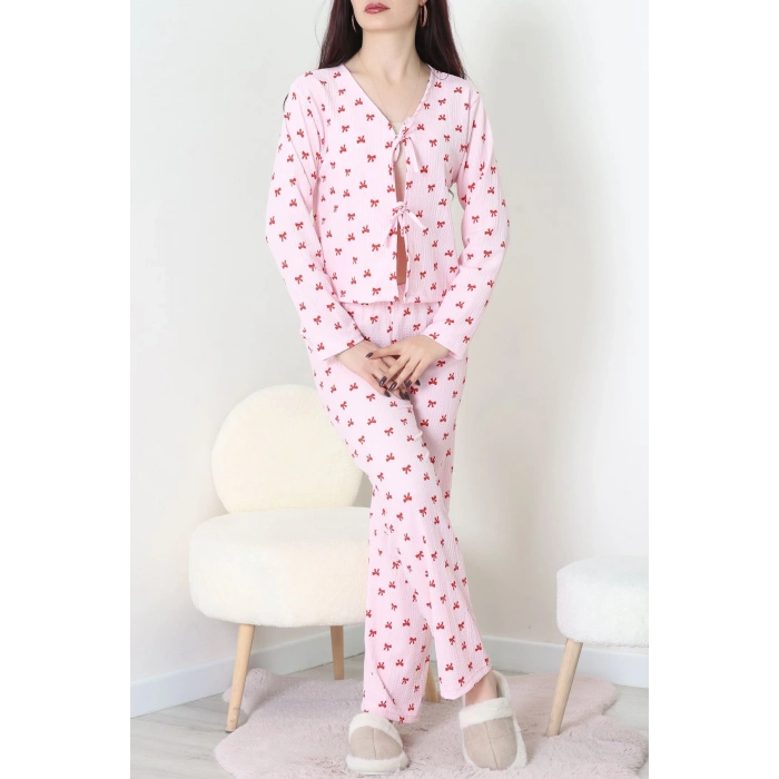 Bürümcük V Yaka Takım Pembefiyonk - 121.1287.