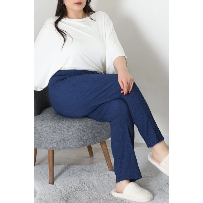 Büyük Beden Bubble Alt Lacivert - 52124.1567.