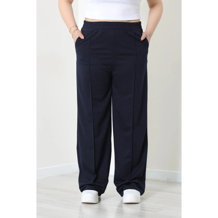 Büyük Beden Çımalı Eşofman Altı Lacivert - 30281.1878.