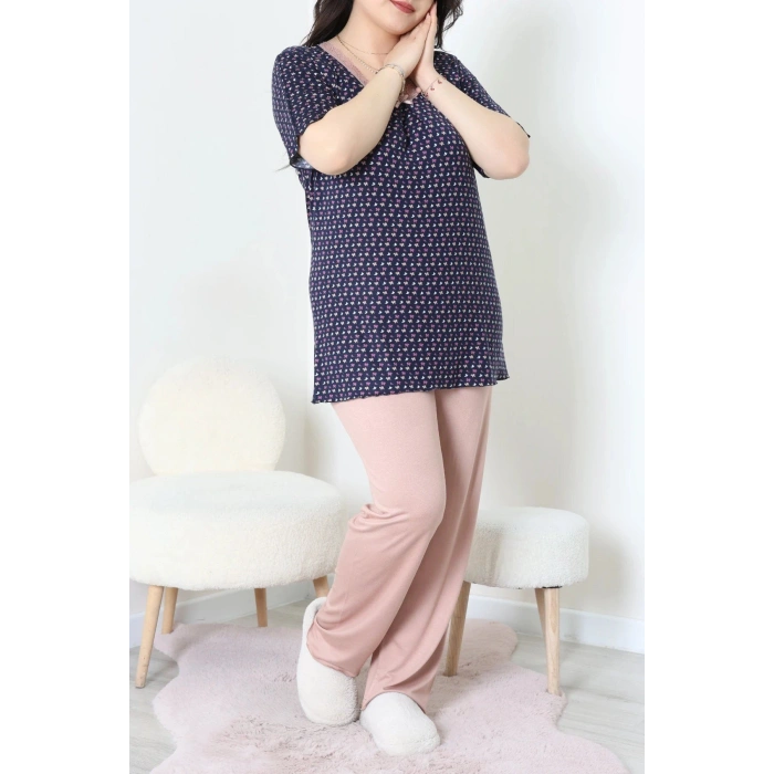 Büyük Beden Dantelli Pijama Takımı Lacikaramel - 71500.1773.