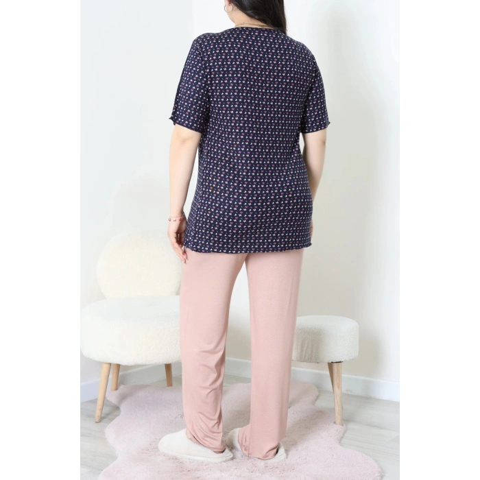Büyük Beden Dantelli Pijama Takımı Lacikaramel - 71500.1773.