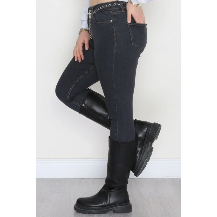 Büyük Beden Dar Paça Kot Pantolon Koyufüme - 42684.1836.