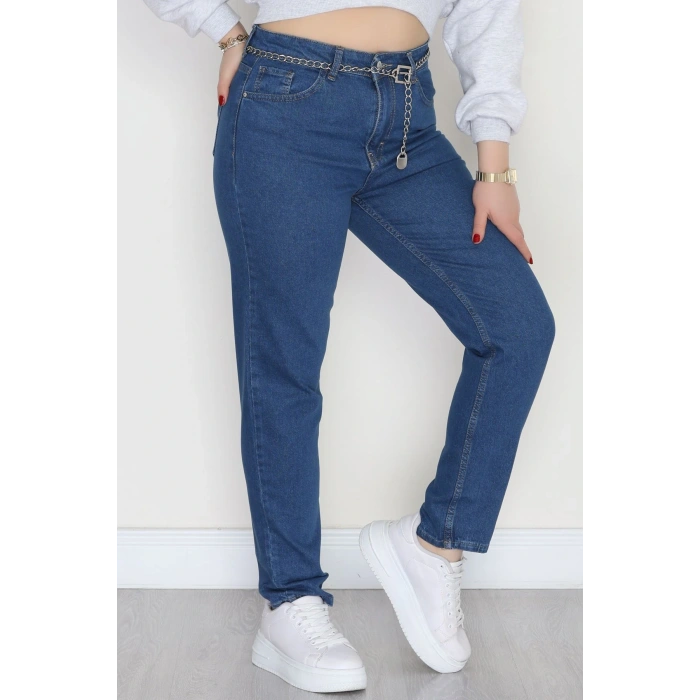 Büyük Beden Dar Paça Kot Pantolon Mavi6 - 42684.1836.