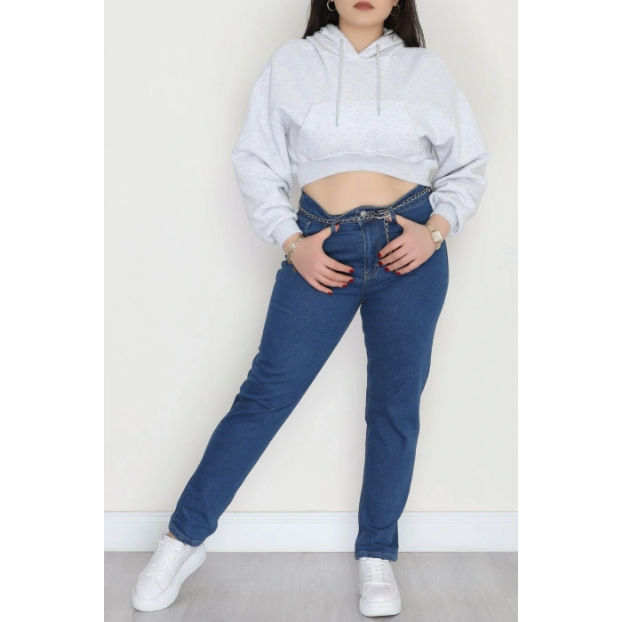 Büyük Beden Dar Paça Kot Pantolon Mavi6 - 42684.1836.