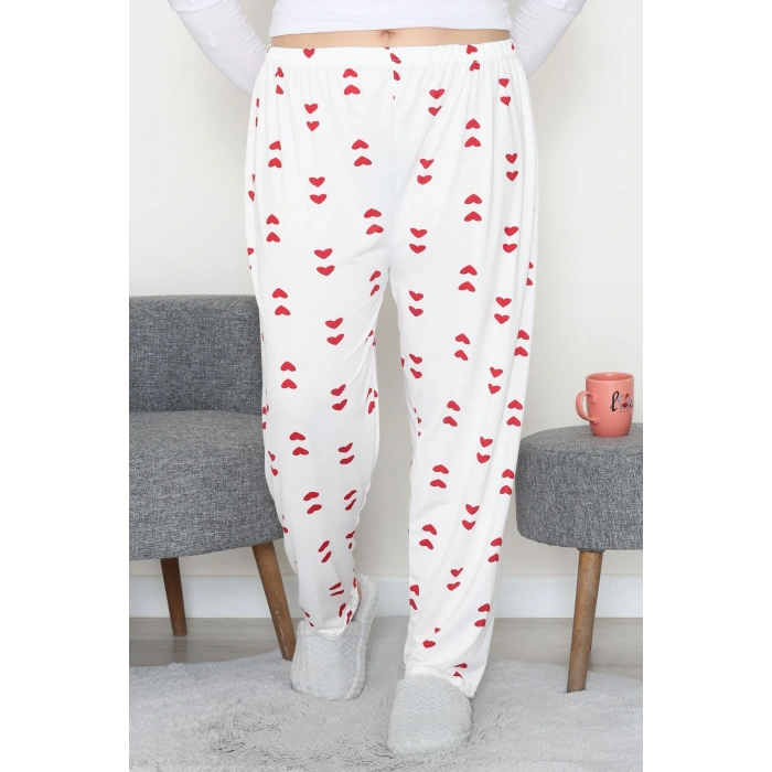 Büyük Beden Milan Pijama Altı Beyaz - 52123.1567.