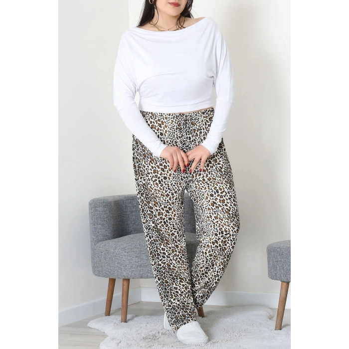 Büyük Beden Milan Pijama Altı Leopar - 52123.1567.