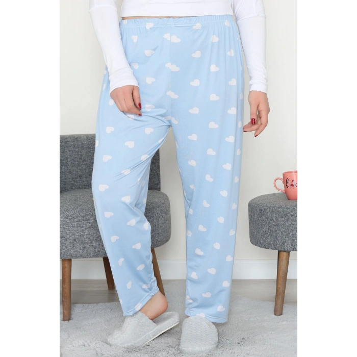 Büyük Beden Milan Pijama Altı Mavi - 52123.1567.