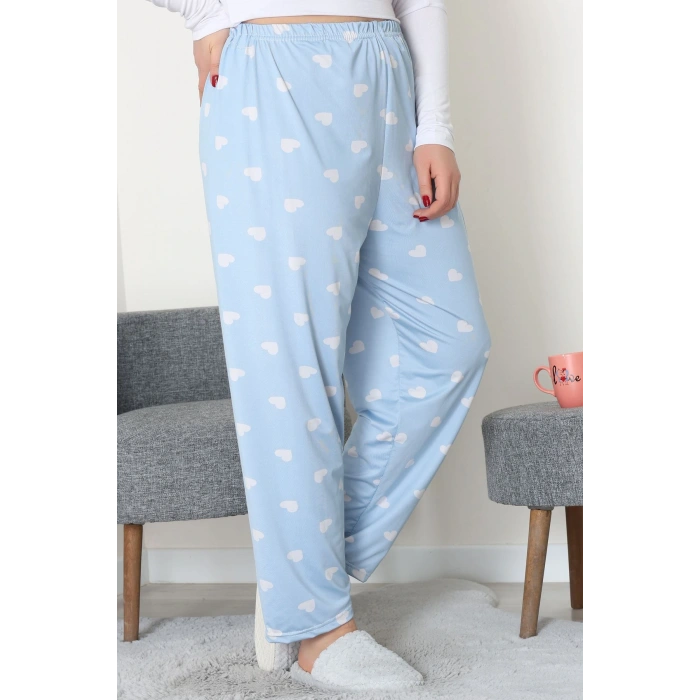 Büyük Beden Milan Pijama Altı Mavi - 52123.1567.