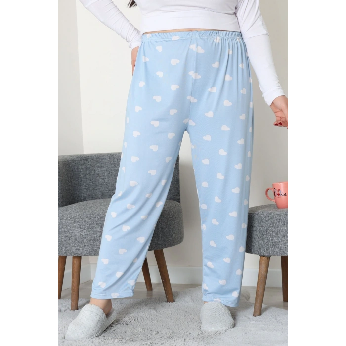 Büyük Beden Milan Pijama Altı Mavi - 52123.1567.