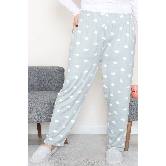 Büyük Beden Milan Pijama Altı Mint - 52123.1567.