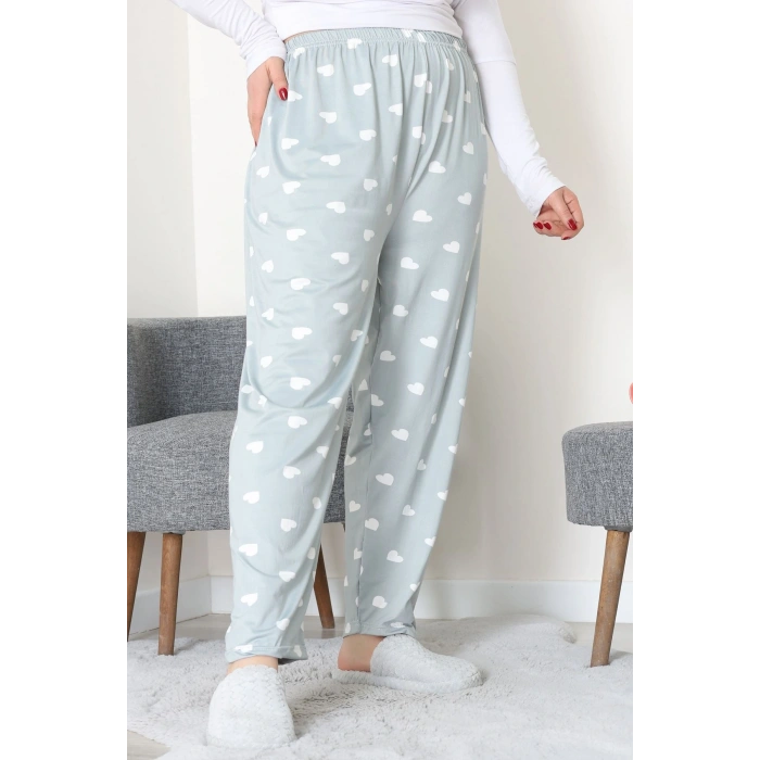 Büyük Beden Milan Pijama Altı Mint - 52123.1567.