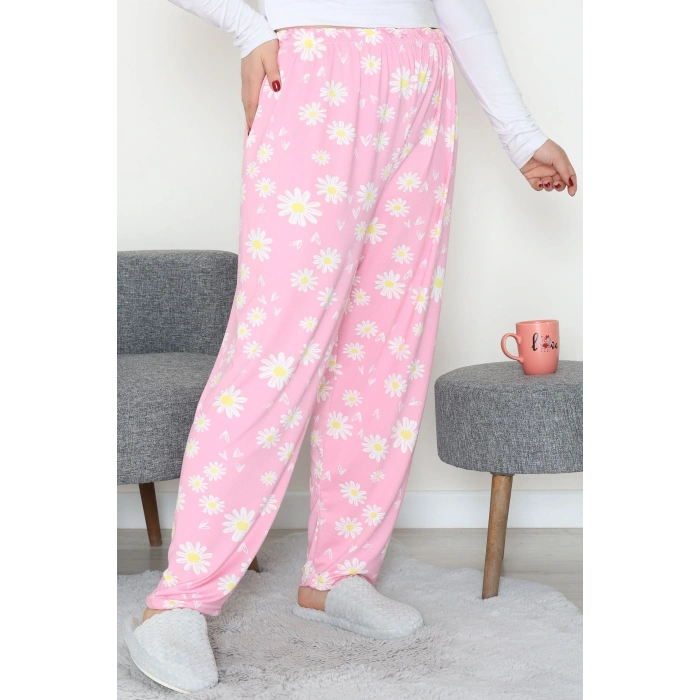 Büyük Beden Milan Pijama Altı Pembe - 52123.1567.