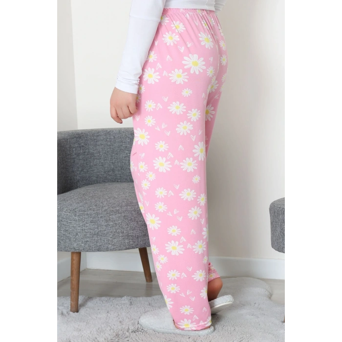Büyük Beden Milan Pijama Altı Pembe - 52123.1567.