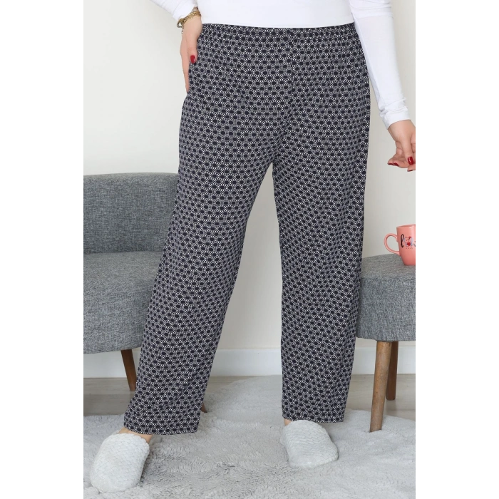 Büyük Beden Viskon Alt Lacivert1 - 52121.1567.