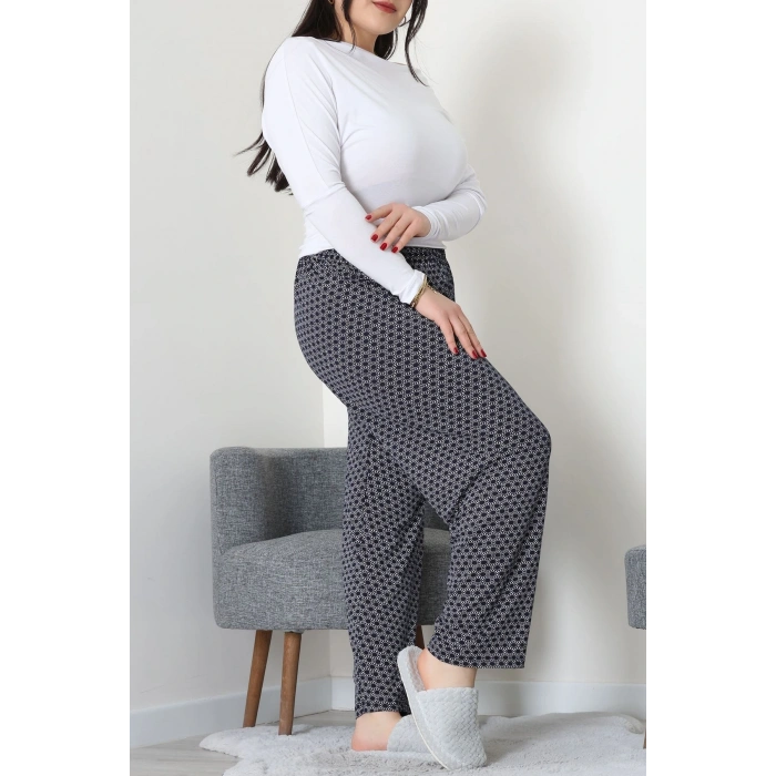 Büyük Beden Viskon Alt Lacivert1 - 52121.1567.