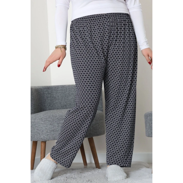 Büyük Beden Viskon Alt Lacivert1 - 52121.1567.