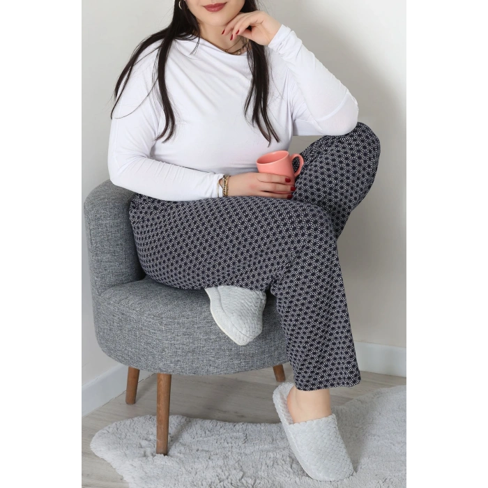 Büyük Beden Viskon Alt Lacivert1 - 52121.1567.